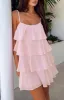 Paris Pink Ruffle Mini Dress sold by Beginning Boutique
