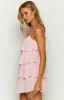 Paris Pink Ruffle Mini Dress sold by Beginning Boutique