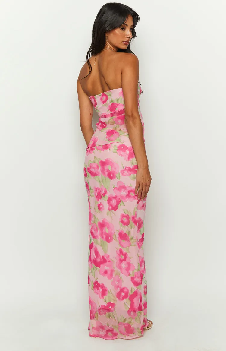 Jacqulin Pink Floral Print Maxi Skirt sold by Beginning Boutique product image thumbnail 5