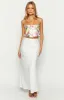 Milliana White Satin Roma Print Crop Top sold by Beginning Boutique