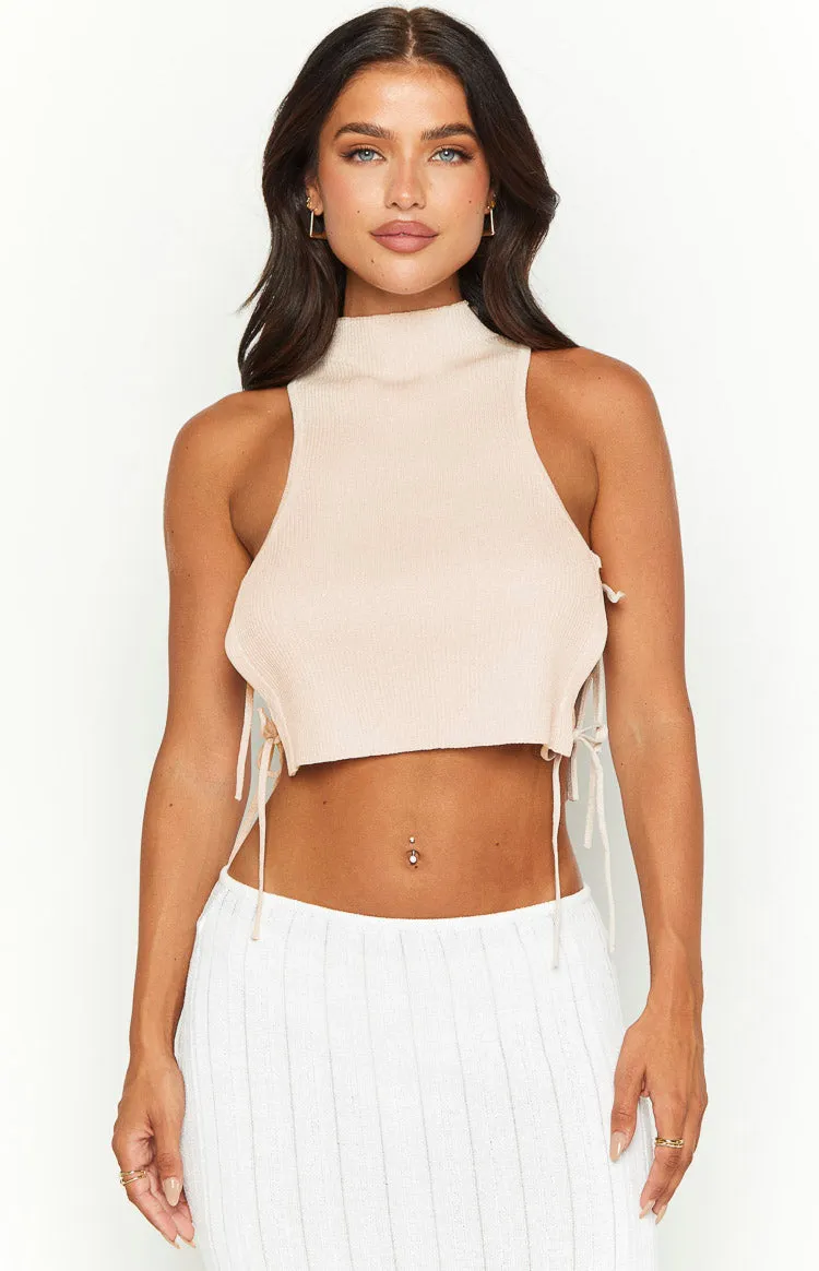 Melanie Light Pink Crop Top sold by Beginning Boutique