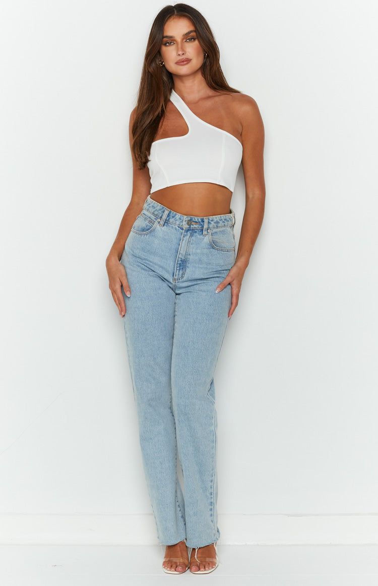 Athena White One Shoulder Top sold by Beginning Boutique product image thumbnail 5