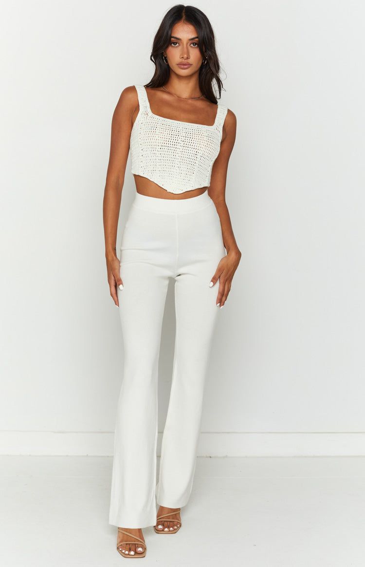 Kerri White Knit Pants sold by Beginning Boutique product image thumbnail 5