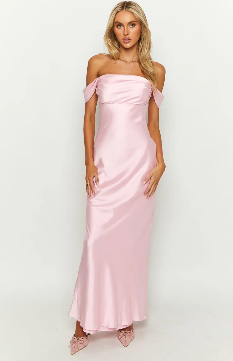 Ella Light Pink Off Shoulder Prom Dress sold by Beginning Boutique product image thumbnail 2
