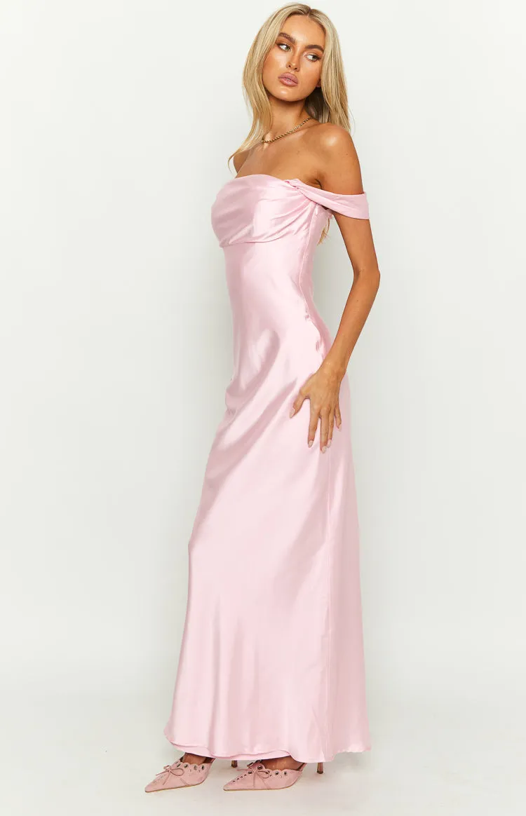Ella Light Pink Off Shoulder Prom Dress sold by Beginning Boutique product image thumbnail 4