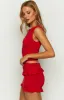 Lioness Crimson Rendezvous Mini Skirt sold by Beginning Boutique