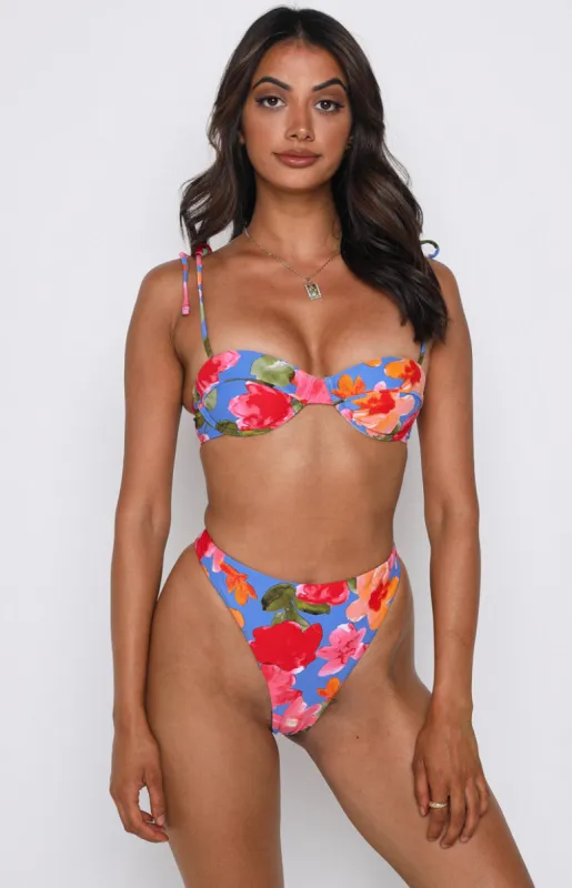 9.0 Swim Jamilla Blue Floral Bikini Top sold by Beginning Boutique