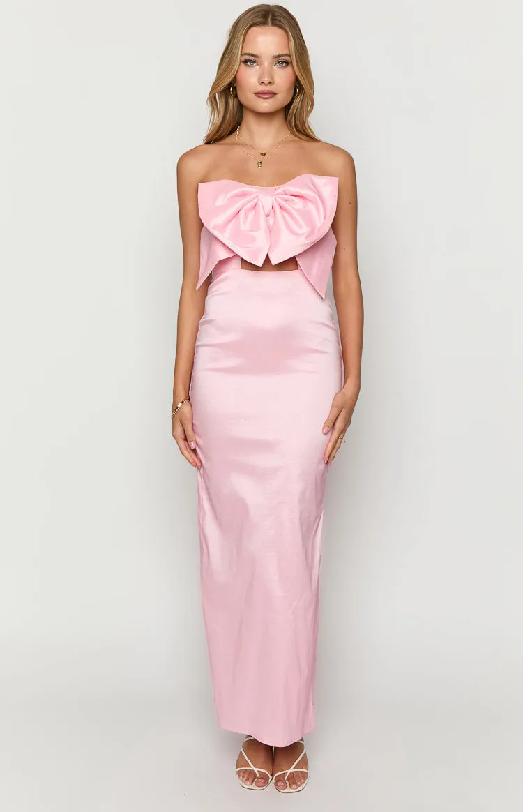 Viar Pink Bow Maxi Dress sold by Beginning Boutique product image thumbnail 2