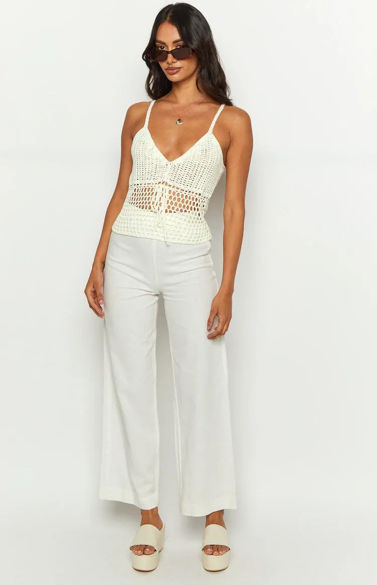 Ivory White Crochet Knit Top sold by Beginning Boutique product image thumbnail 2
