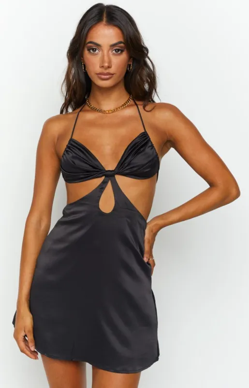 Fierra Black Mini Dress sold by Beginning Boutique