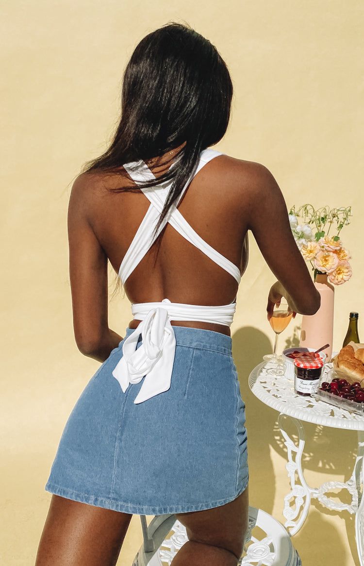 Niomi Crop Top White sold by Beginning Boutique product image thumbnail 4