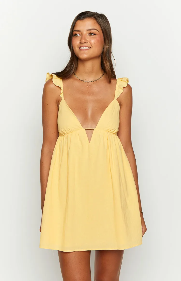 Tammie Yellow Mini Dress sold by Beginning Boutique product image thumbnail 3