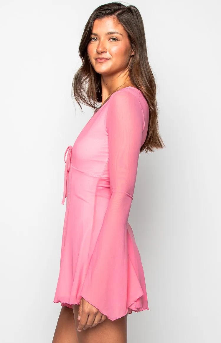 Ambrose Pink Long Sleeve Playsuit sold by Beginning Boutique product image thumbnail 4