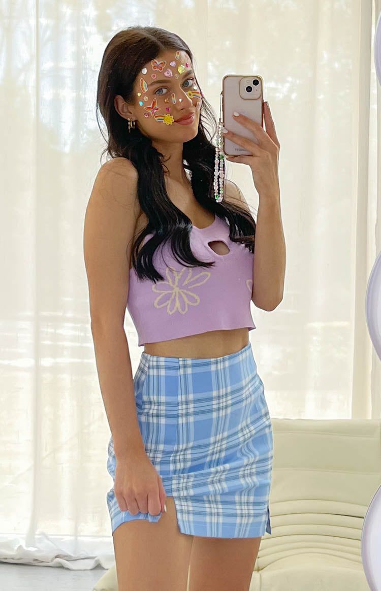 Cheers Two Piece Set Blue Check sold by Beginning Boutique product image thumbnail 15