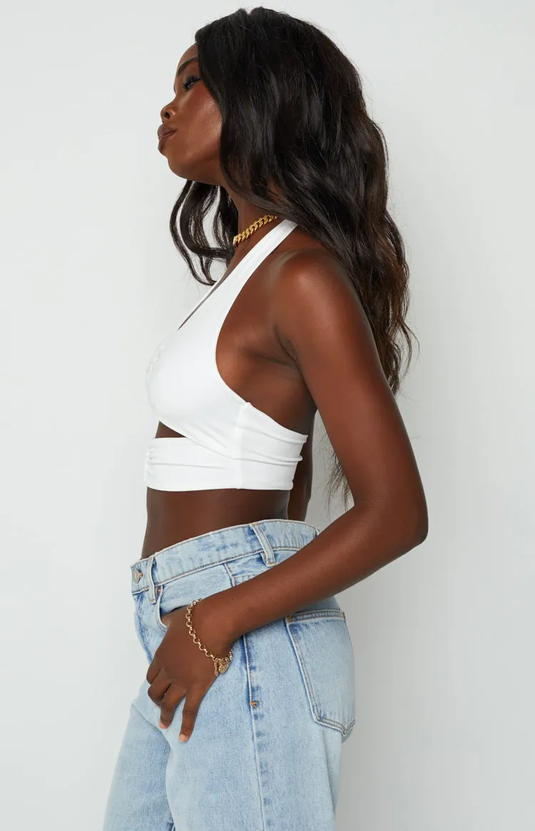 Millie White Halter Top sold by Beginning Boutique product image thumbnail 4