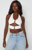Millie White Halter Top sold by Beginning Boutique