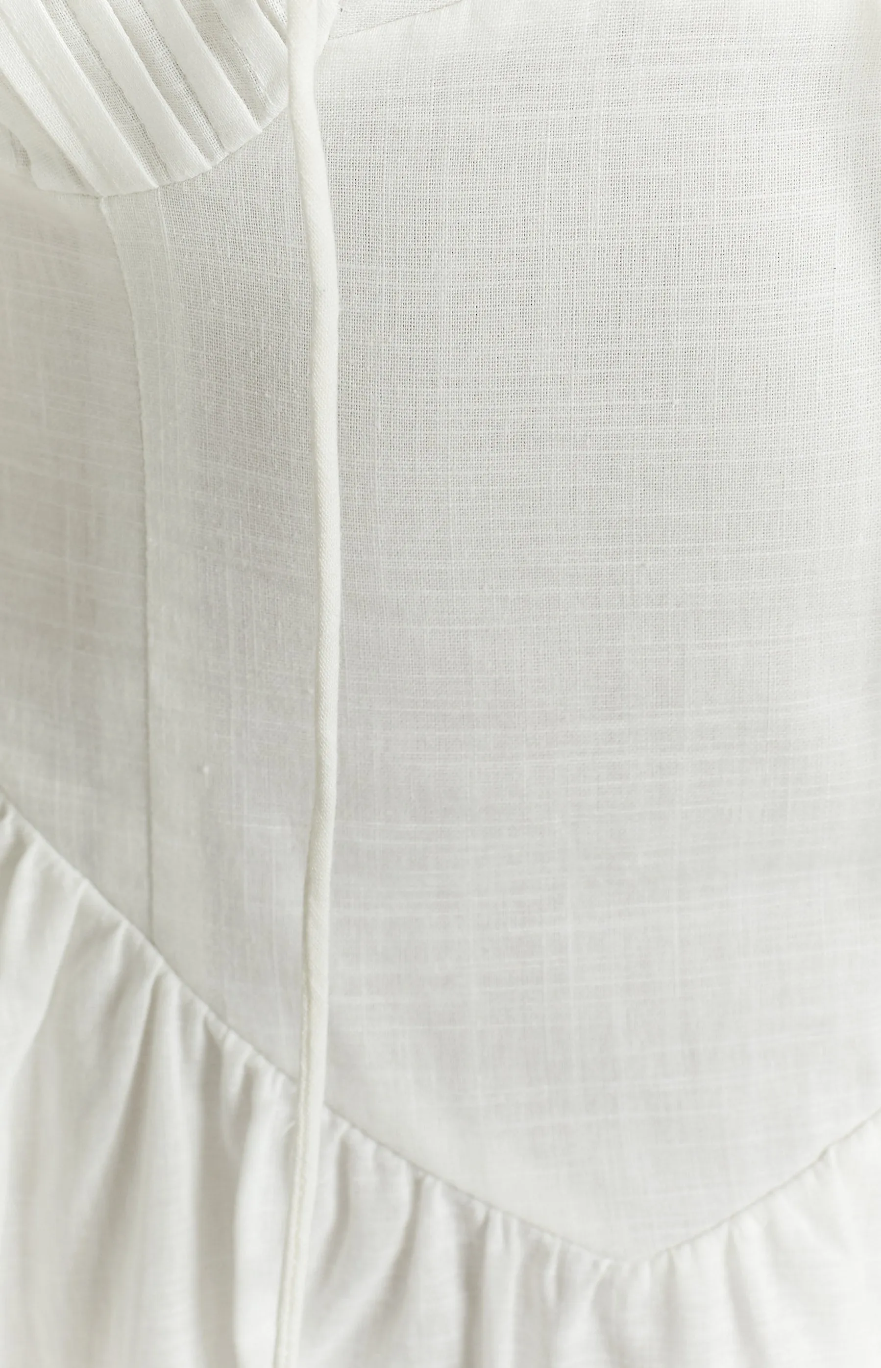 Posey White Frill Mini Dress sold by Beginning Boutique product image thumbnail 5