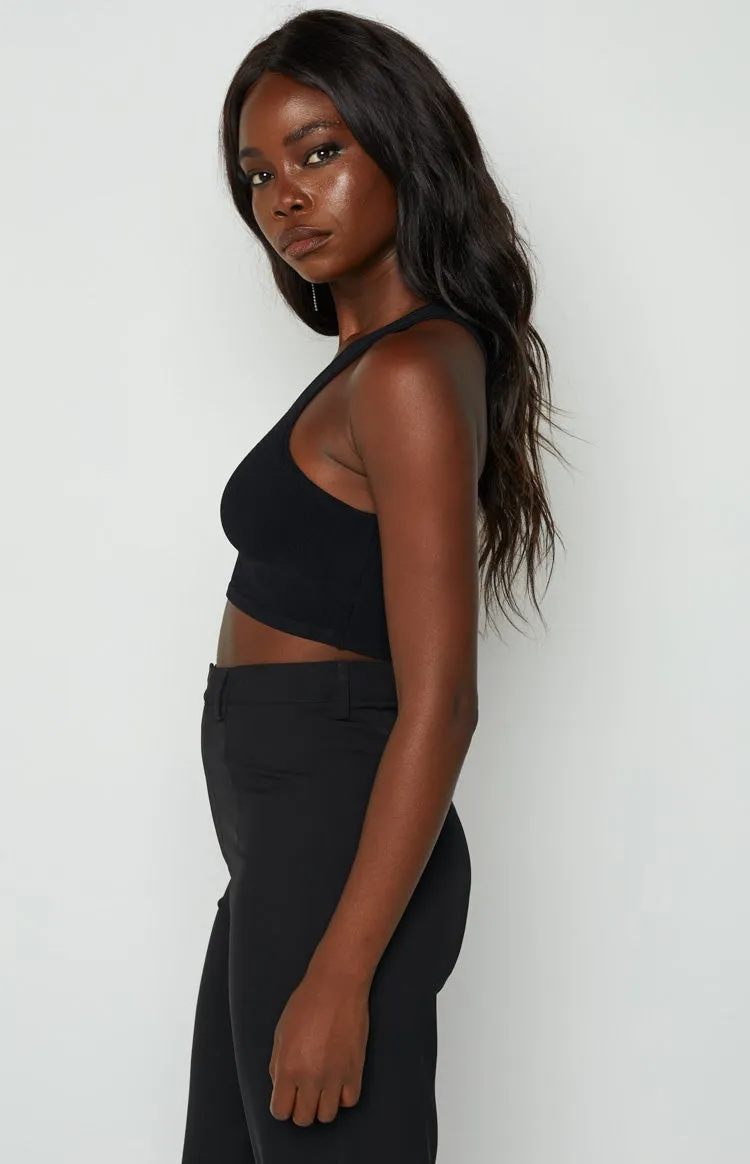 Elekta Black Crop Top sold by Beginning Boutique product image thumbnail 4