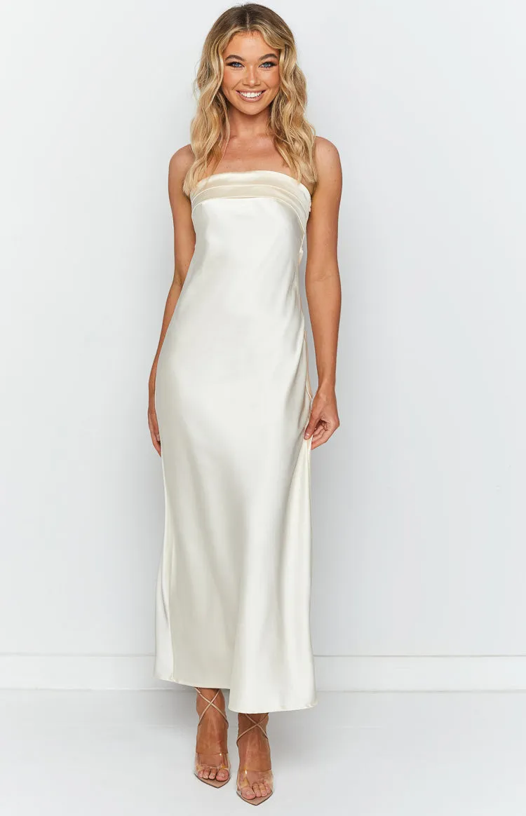 Maiah Cream Maxi Dress sold by Beginning Boutique product image thumbnail 5