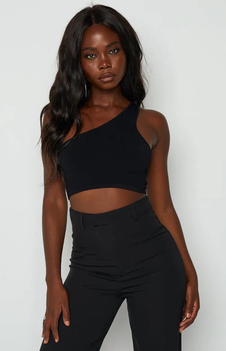 Elekta Black Crop Top sold by Beginning Boutique