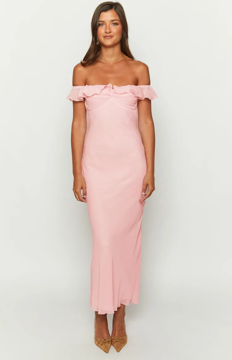 Bellflower Pink Chiffon Maxi Dress sold by Beginning Boutique product image thumbnail 2