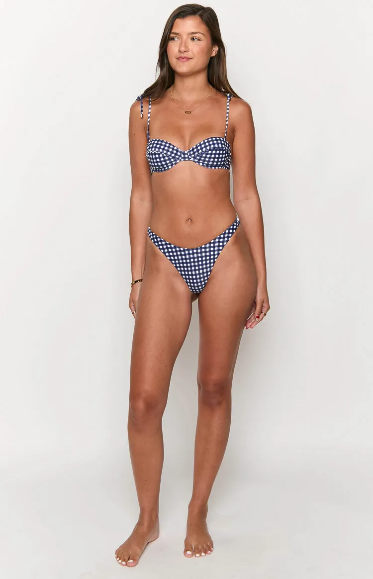 9.0 Swim Bianca Navy Gingham Bikini Bottoms sold by Beginning Boutique product image thumbnail 2