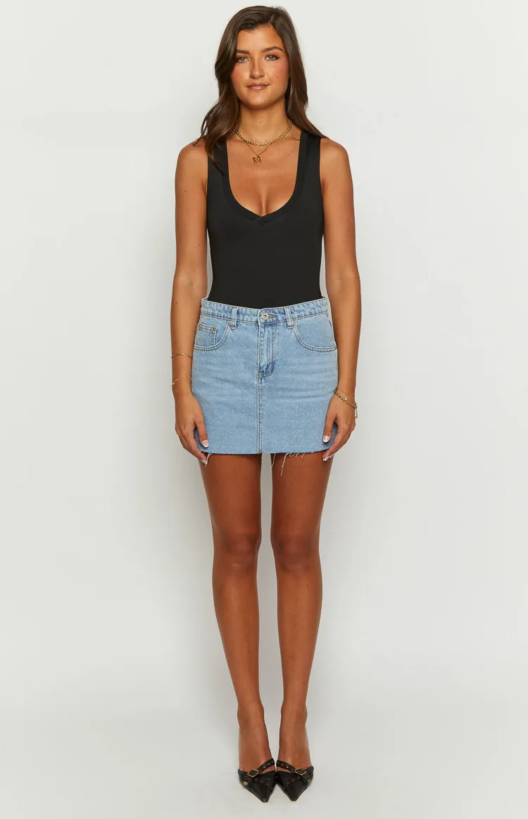 Miami Black V-Neck Bodysuit sold by Beginning Boutique product image thumbnail 2