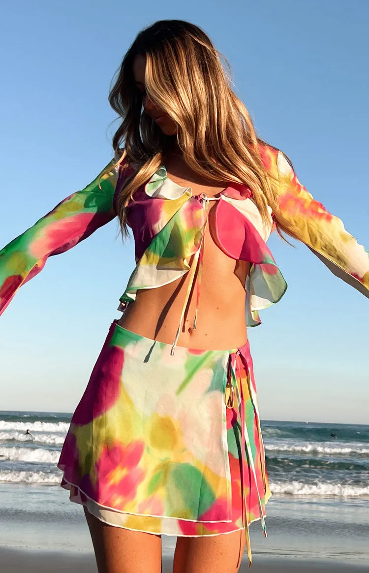 Kazan Floral Print Mini Skirt sold by Beginning Boutique