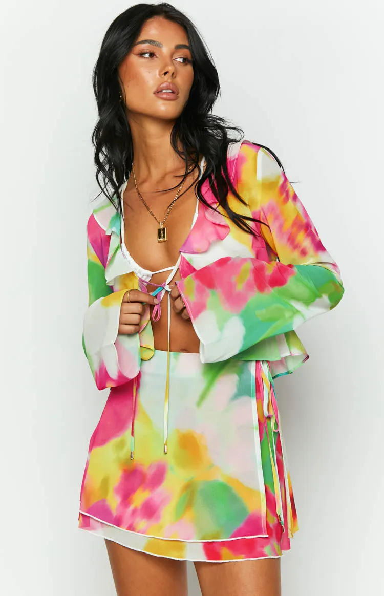 Kazan Floral Print Mini Skirt sold by Beginning Boutique product image thumbnail 3