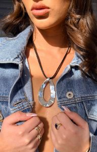 Jasmyn Silver Pendant Necklace sold by Beginning Boutique