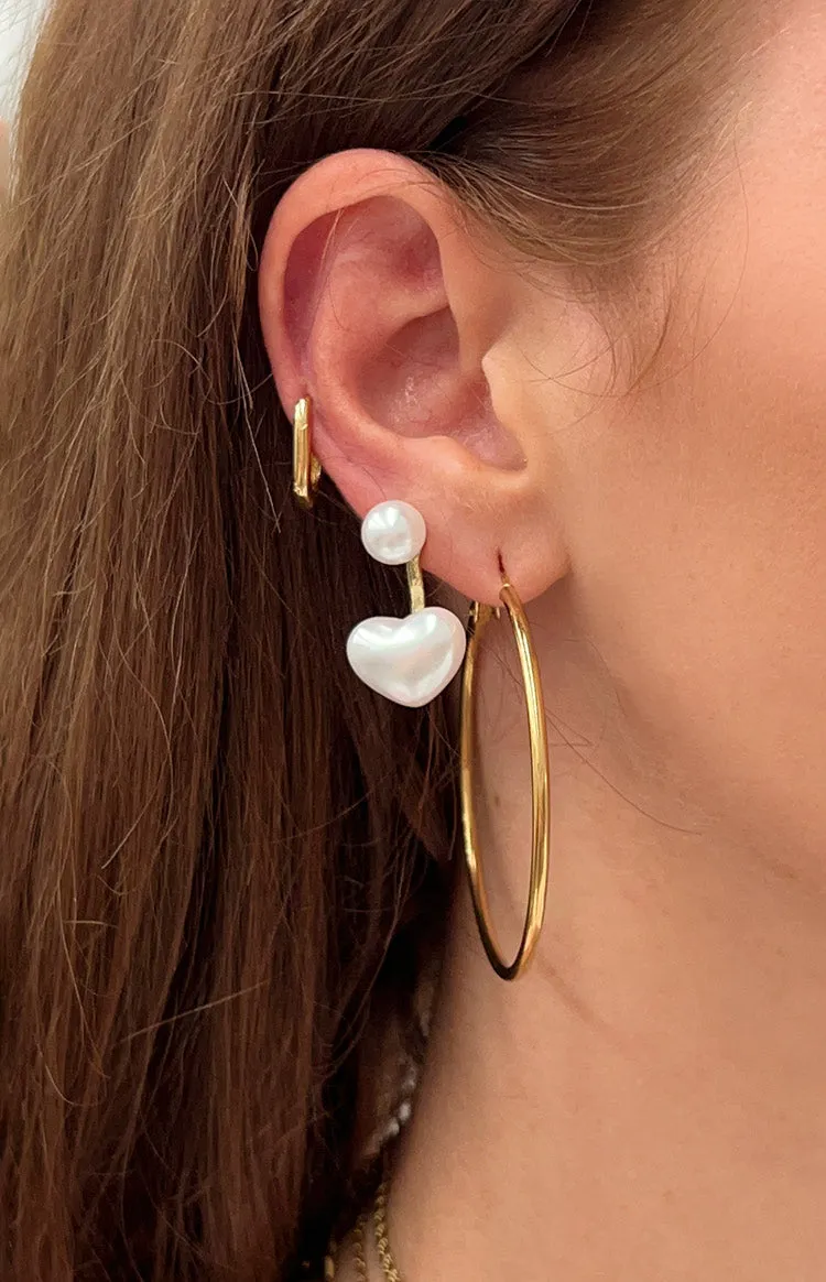 Luxe Lattice Gold Hoop Earrings 3 Pack sold by Beginning Boutique product image thumbnail 3