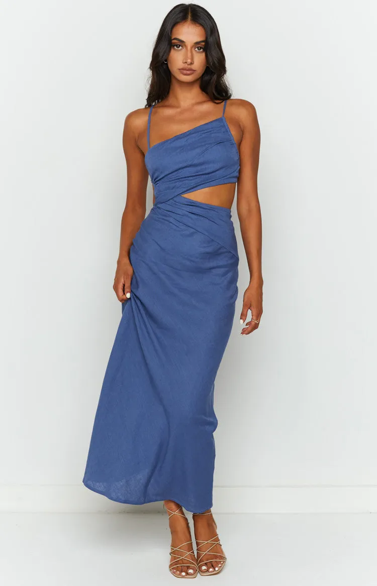 Lene Blue Maxi Dress sold by Beginning Boutique product image thumbnail 3