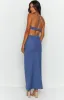 Lene Blue Maxi Dress sold by Beginning Boutique