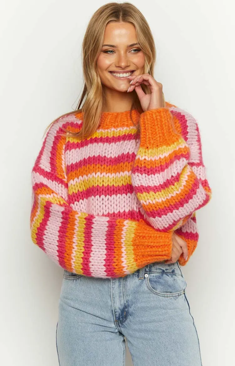 Belmont Pink Stripe Sweater sold by Beginning Boutique product image thumbnail 2