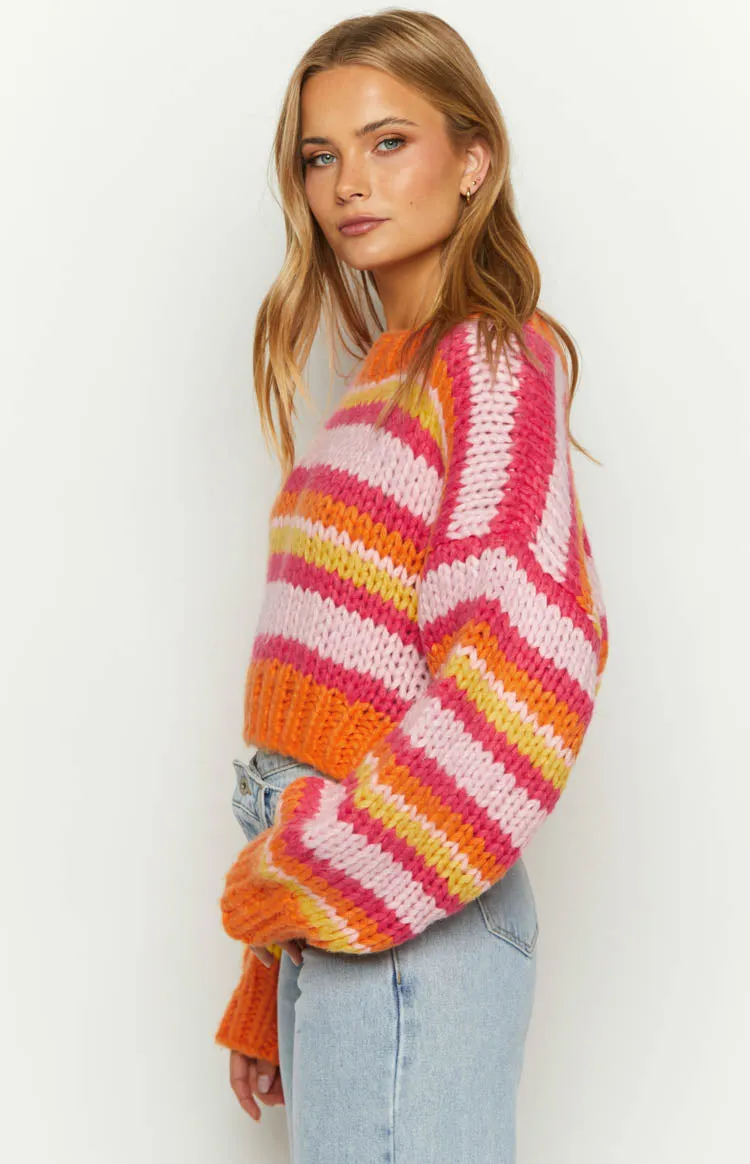 Belmont Pink Stripe Sweater sold by Beginning Boutique product image thumbnail 3