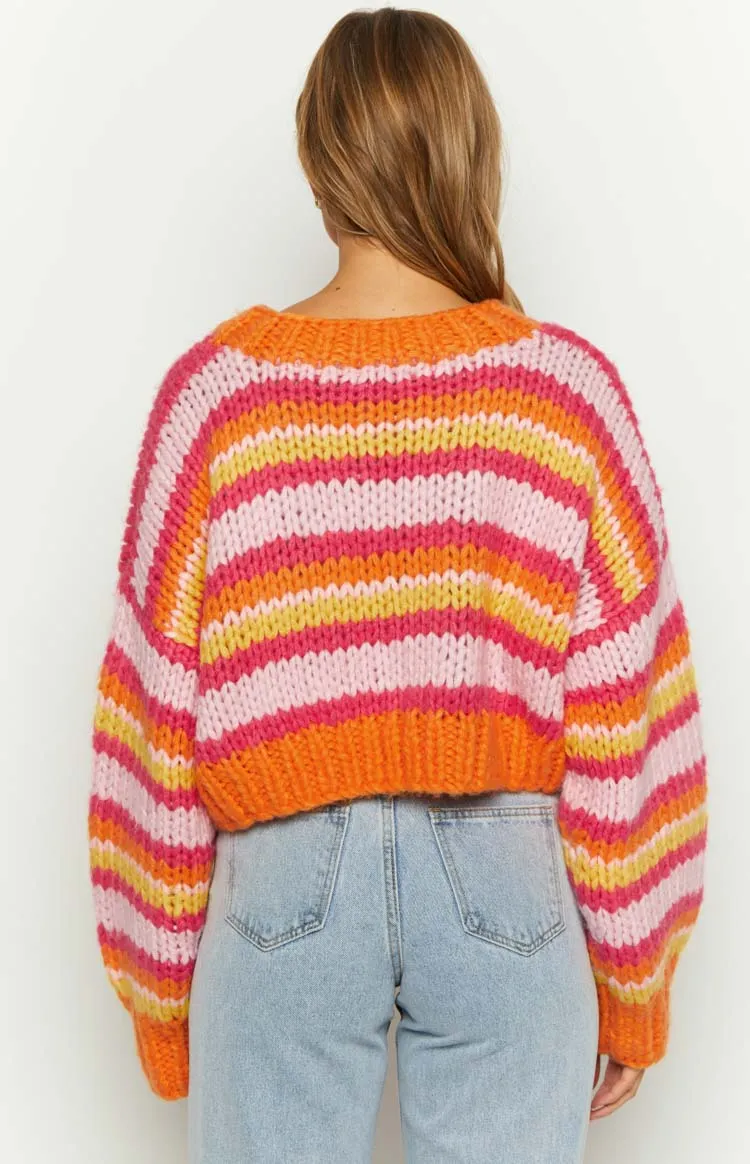 Belmont Pink Stripe Sweater sold by Beginning Boutique product image thumbnail 4