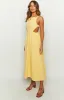 Kensington Yellow Backless Midi Dress sold by Beginning Boutique