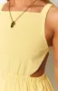 Kensington Yellow Backless Midi Dress sold by Beginning Boutique