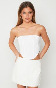 Kei White PU Mini Skirt sold by Beginning Boutique