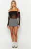 Shortcake Twirl Grey Mini Skort sold by Beginning Boutique