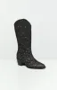 Billini Deniz Black Denim Cowboy Boots sold by Beginning Boutique