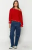 Bea Red Sweater sold by Beginning Boutique