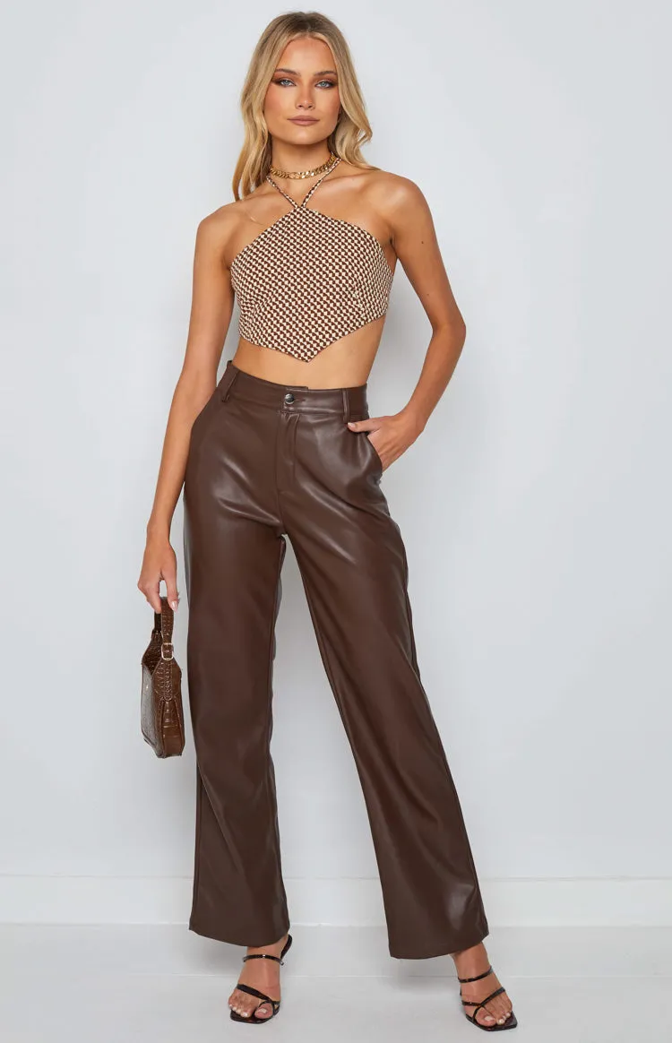 Gina Brown Print Halter Top sold by Beginning Boutique product image thumbnail 5