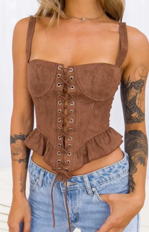 Lioness Cuartro Russet Corset sold by Beginning Boutique