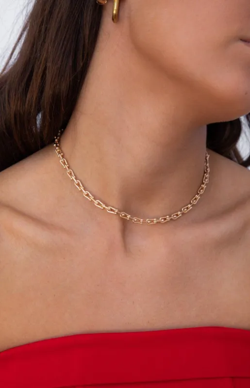 Eclat Alannah Link Chain Necklace Gold sold by Beginning Boutique