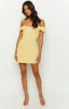 Daydreaming Yellow Off Shoulder Mini Dress sold by Beginning Boutique