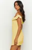 Daydreaming Yellow Off Shoulder Mini Dress sold by Beginning Boutique
