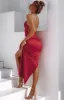 Manhattan Slip Formal Dress Wine sold by Beginning Boutique