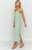Long Island Green Midi Mesh Dress sold by Beginning Boutique