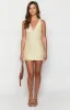 Harrie Yellow Lace Mini Dress sold by Beginning Boutique